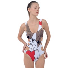 French Bulldog Hearts Side Cut Out Swimsuit by SomethingForEveryone