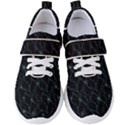 Turquoise Abstract Flowers With Splashes On A Dark Background  Abstract Print Women s Velcro Strap Shoes View1