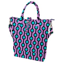 A Chain Of Blue Circles Buckle Top Tote Bag by SychEva