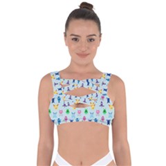 Funny Monsters Bandaged Up Bikini Top by SychEva