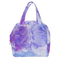 Purple And Blue Alcohol Ink  Boxy Hand Bag