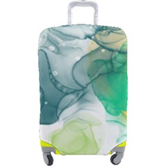 Orange And Green Alcohol Ink  Luggage Cover (large)