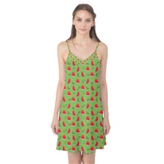 Juicy Slices Of Watermelon On A Green Background Camis Nightgown by SychEva