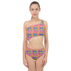 Abstract Painting Spliced Up Two Piece Swimsuit by SychEva