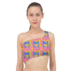 Abstract Painting Spliced Up Bikini Top  by SychEva