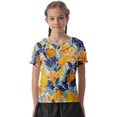 Floral Kids  Frill Chiffon Blouse