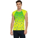 Blue Butterflies at yellow and green, two color tone gradient Men s Raglan Cap Sleeve Tee View1