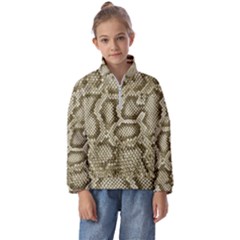 Leatherette Snake 4 Kids  Half Zip Hoodie