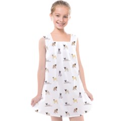 Funny Pugs Kids  Cross Back Dress by SychEva