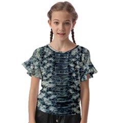 Snake Skin-29 Alt Kids  Cut Out Flutter Sleeves by skindeep