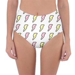 Pattern Cute Flash Design Reversible High-waist Bikini Bottoms by brightlightarts