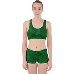 Crocodile Leather Green Work It Out Gym Set by skindeep