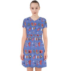 Blue 50s Adorable In Chiffon Dress