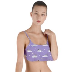 Cheerful Pugs Lie In The Clouds Layered Top Bikini Top  by SychEva