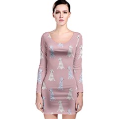 Dalmatians Favorite Dogs Long Sleeve Bodycon Dress by SychEva