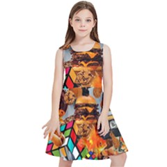 Through Space And Time 3 Kids  Skater Dress