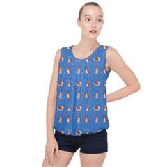 Cute Corgi Dogs Bubble Hem Chiffon Tank Top by SychEva