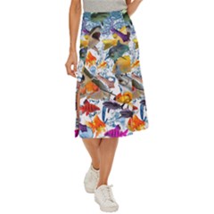 Under The Sea Midi Panel Skirt