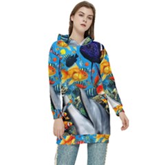 Under The Sea 4 Women s Long Oversized Pullover Hoodie