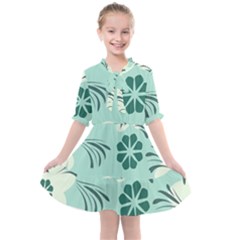 Folk Flowers Pattern  Kids  All Frills Chiffon Dress by Eskimos