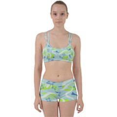 Folk Flowers Pattern  Perfect Fit Gym Set by Eskimos