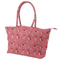 Cute Corgi Dogs Canvas Shoulder Bag by SychEva