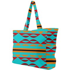 Shapes On A Blue Background Simple Shoulder Bag