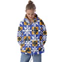 Shapes on a blue background                    Kids  Oversized Hoodie View1