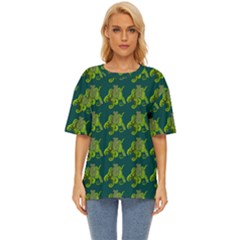 Green Octopus Print Oversized Basic Tee by SeaworthyClothing