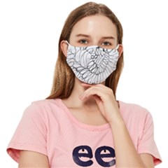 Mono Swirls Fitted Cloth Face Mask (adult) by kaleidomarblingart