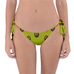 Sun Flowers For Iconic Pleasure In Pumpkin Time Reversible Bikini Bottom by pepitasart