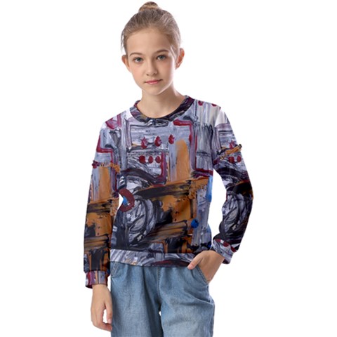 Trip In A Woods-1-1 Kids  Long Sleeve Tee With Frill  by bestdesignintheworld