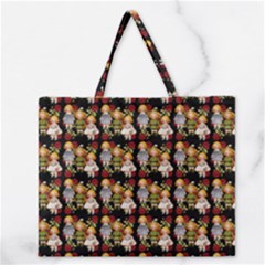 Dindollyblack Zipper Large Tote Bag