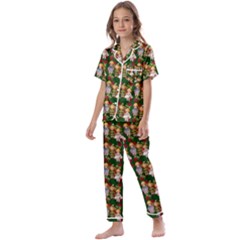Dindollygreen Kids  Satin Short Sleeve Pajamas Set by snowwhitegirl