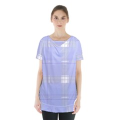 Lighblu Plaid Skirt Hem Sports Top by snowwhitegirl