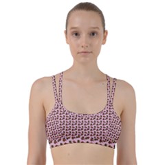 Cute Deer Pattern Pink Line Them Up Sports Bra by snowwhitegirl