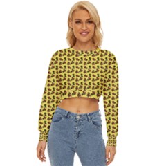 Cute Deer Pattern Yellow Lightweight Long Sleeve Sweatshirt