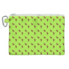 Kawaii Cute Deer Green Canvas Cosmetic Bag (xl) by snowwhitegirl