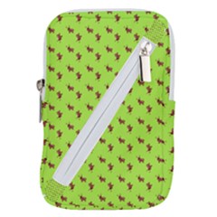 Kawaii Cute Deer Green Belt Pouch Bag (large) by snowwhitegirl