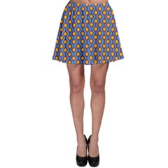 Yellow Circles On A Purple Background Skater Skirt by SychEva