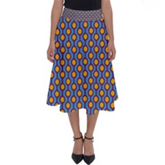 Yellow Circles On A Purple Background Perfect Length Midi Skirt by SychEva