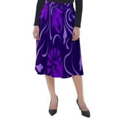 Folk Flowers Pattern Floral Surface Design Seamless Pattern Classic Velour Midi Skirt  by Eskimos