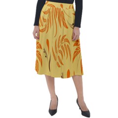 Folk Flowers Pattern Floral Surface Design Seamless Pattern Classic Velour Midi Skirt  by Eskimos