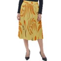 Folk flowers pattern Floral surface design Seamless pattern Classic Velour Midi Skirt  View1