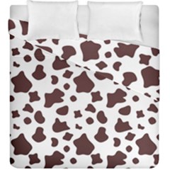 Brown Cow Spots Pattern, Animal Fur Print Duvet Cover Double Side (king Size) by Casemiro