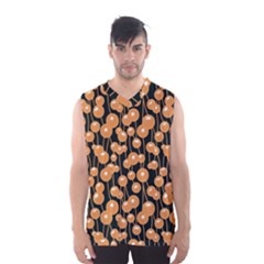 Orange Dandelions On A Dark Background Men s Basketball Tank Top by SychEva