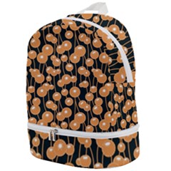 Orange Dandelions On A Dark Background Zip Bottom Backpack by SychEva