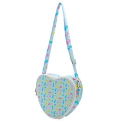 Arcade Dreams Blue  Heart Shoulder Bag