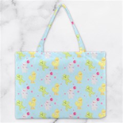 My Adventure Blue Zipper Medium Tote Bag by thePastelAbomination