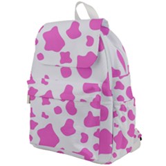 Pink Cow Spots, Large Version, Animal Fur Print In Pastel Colors Top Flap Backpack by Casemiro